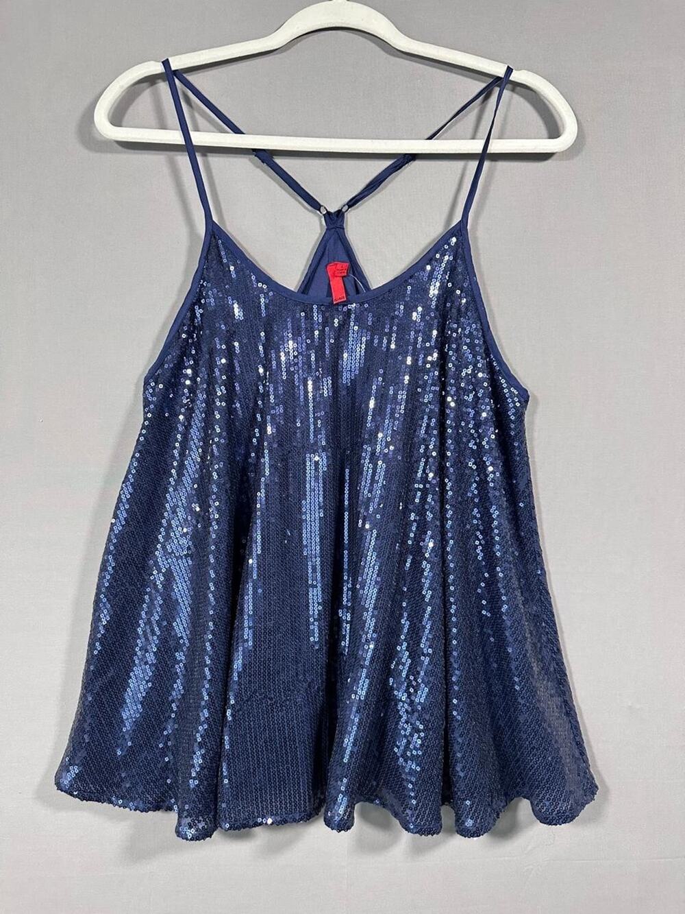 5/48 Blue Sequins Size L Tank Top